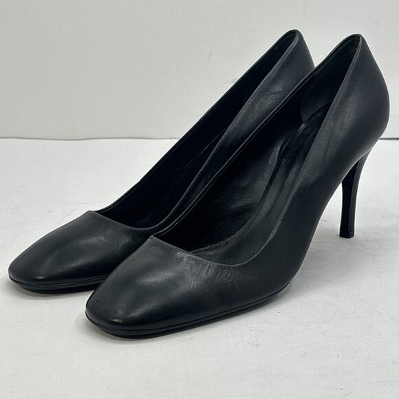 Vintage Prada Leather Pumps Made In Italy Black Women's High Heels Sz (41EUR) - Picture 1 of 9